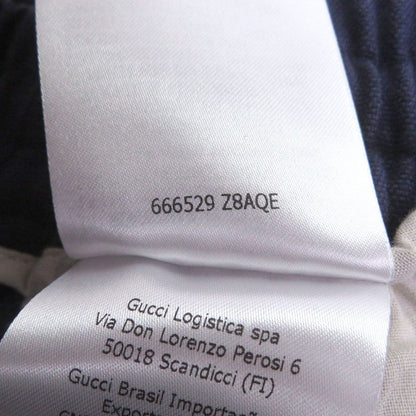 Gucci Cotton Logo Print Elastic Strap Shorts Navy 44 — view 11