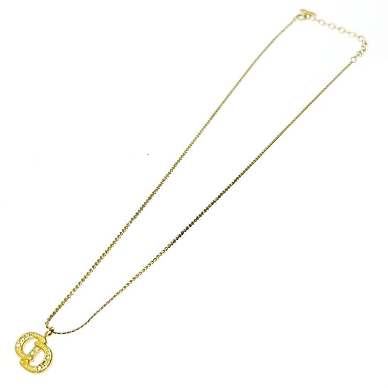 Christian Dior GP Rhinestone CD Logo Necklace Women 336148 Necklace