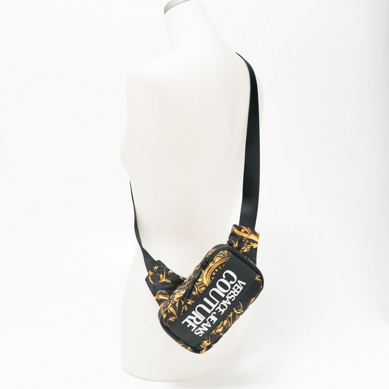 Versace Jeans Range Logo Type Sketch 11 Belt Bag Couture Black Yellow