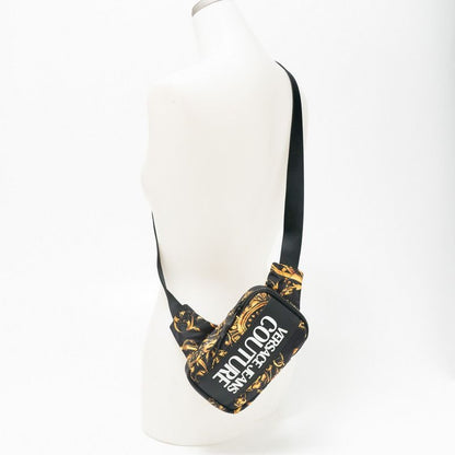 Versace Jeans Range Logo Type Sketch 11 Belt Bag Couture Black Yellow