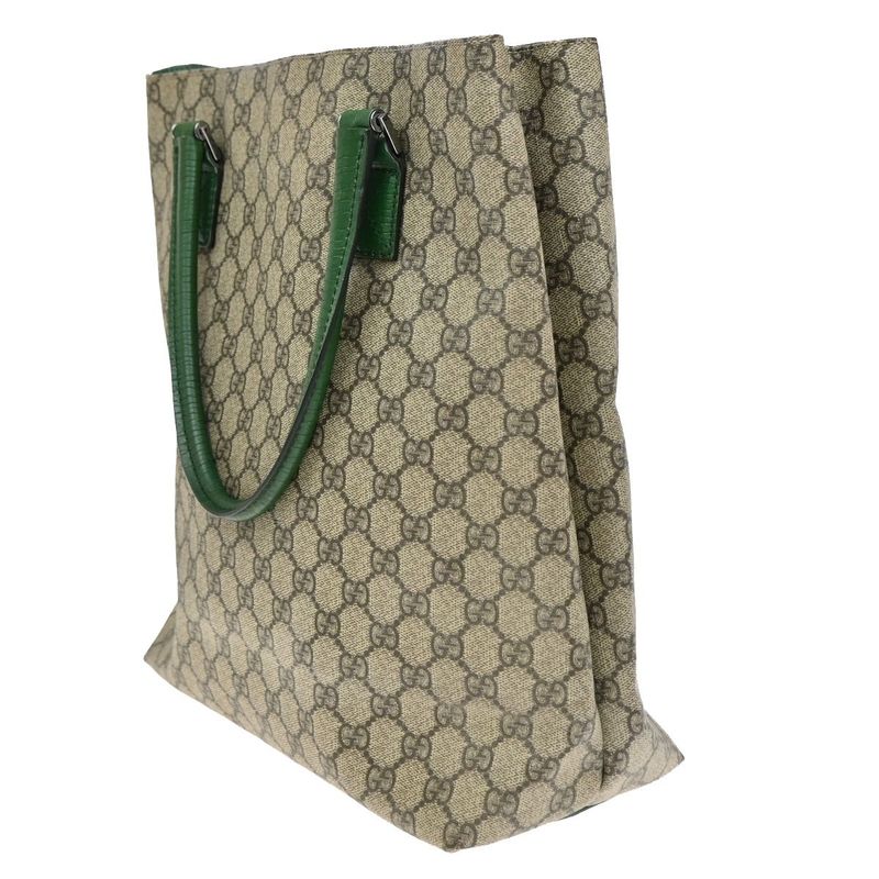 Gucci Tote Bag GG PVC Leather Green 83ka926