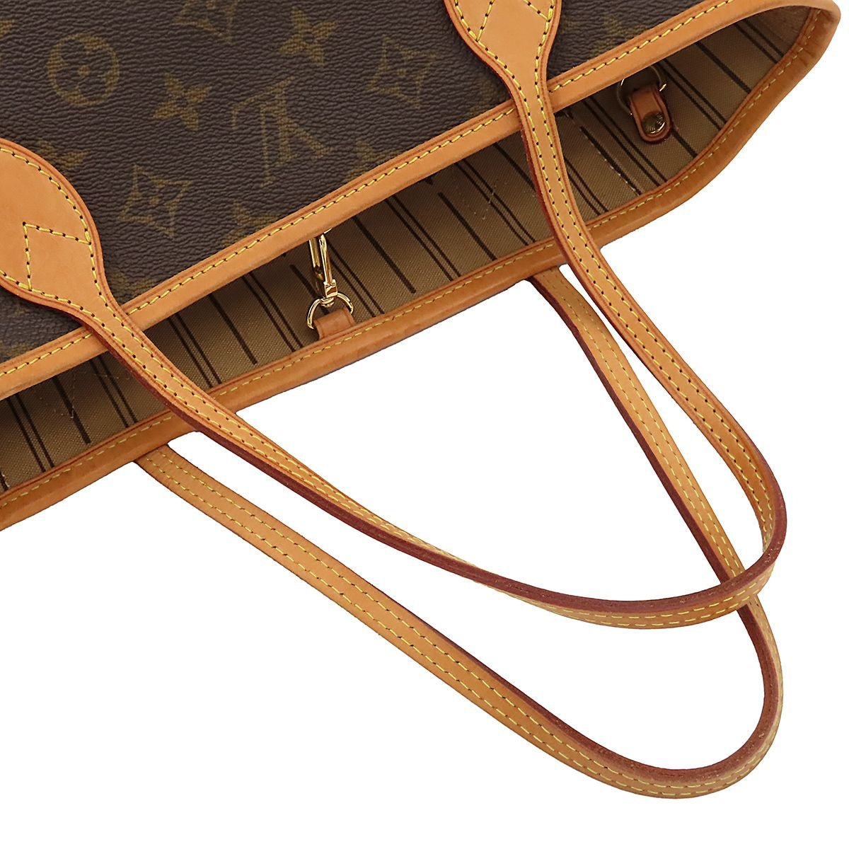 Louis Vuitton Neverfull PM Brown Gold Monogram Canvas Tote Bag — view 4