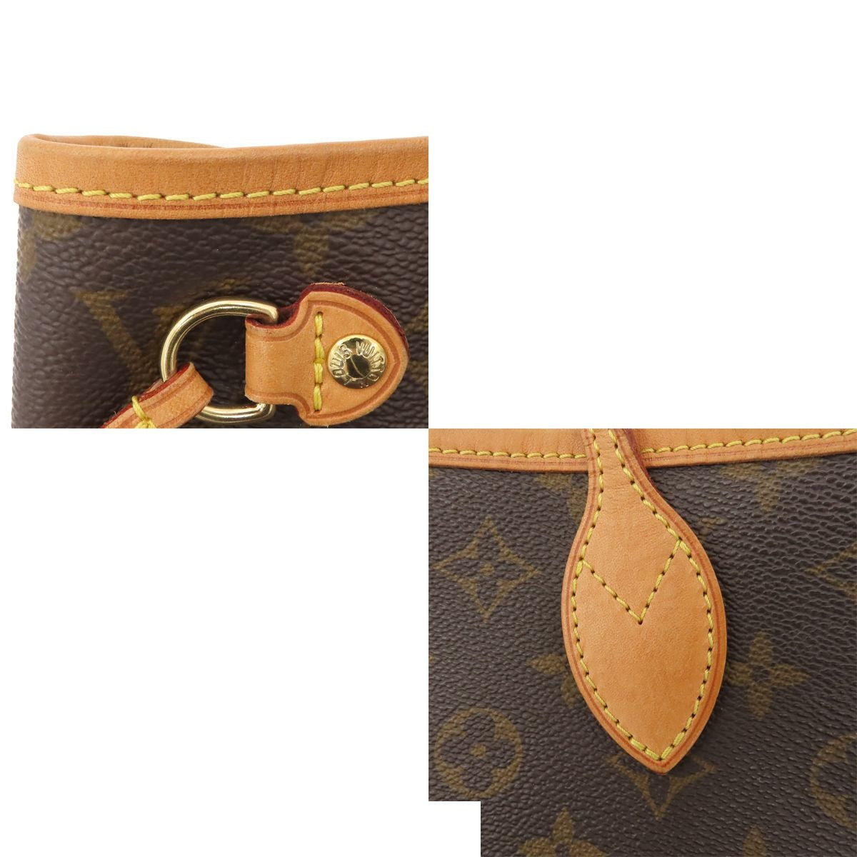 Louis Vuitton Neverfull PM Brown Gold Monogram Canvas Tote Bag — view 6