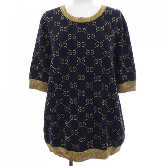 Gucci GG Cotton Lame Fabric Top Knit