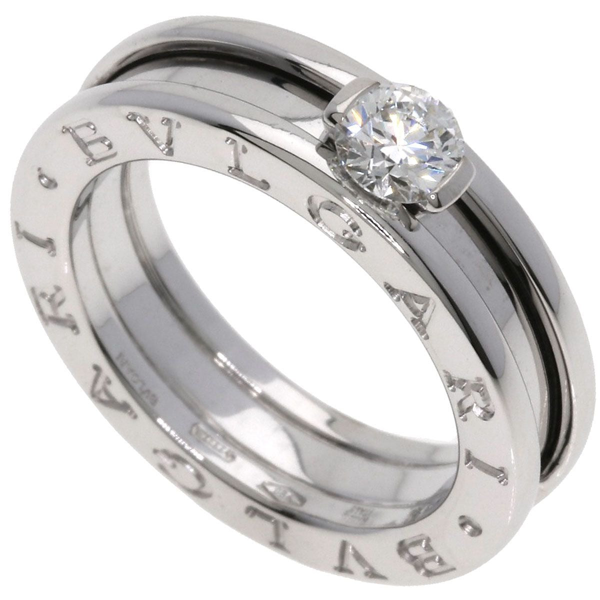 Bvlgari Band Diamond 49 Ring 18K White Gold