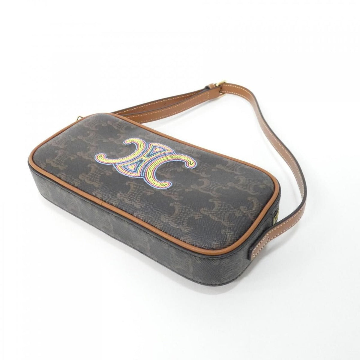 Celine Shoulder Bag Canvas Gold — view 3