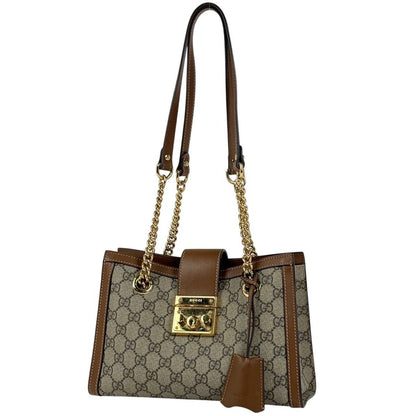 Gucci Padlock GG Small Shoulder Bag Brown