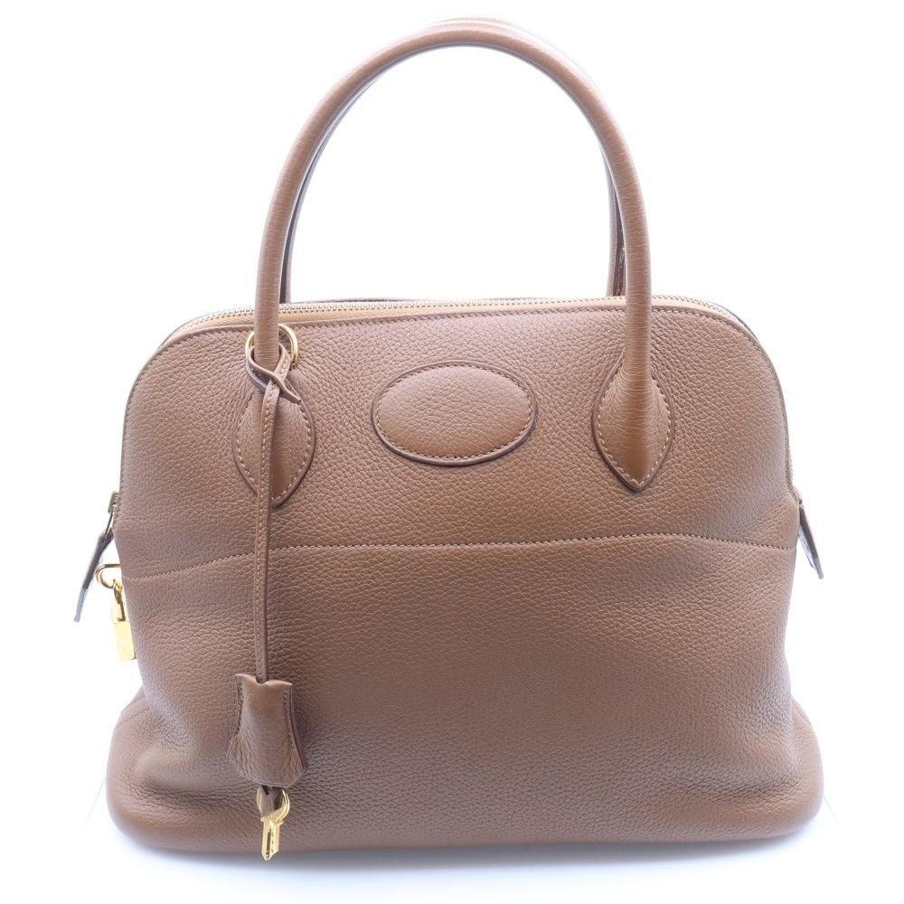 Hermes Bolide 31 Halzan Taurillon Handbag Gold