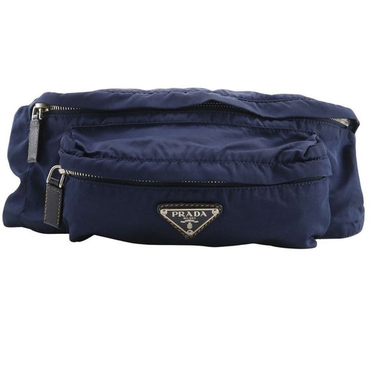 Prada Waist Pouch Body Bag Nylon Navy