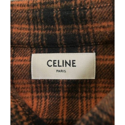 Celine Casual Shirt Wool Orange Black — view 3