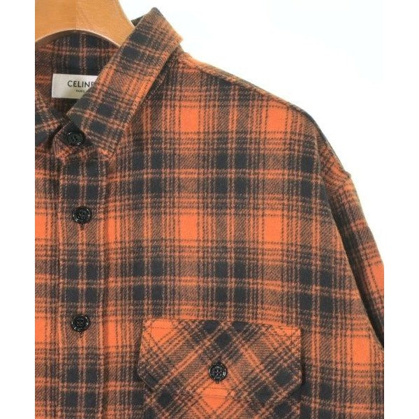 Celine Casual Shirt Wool Orange Black — view 4