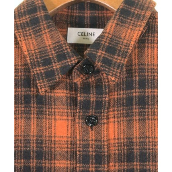 Celine Casual Shirt Wool Orange Black — view 6