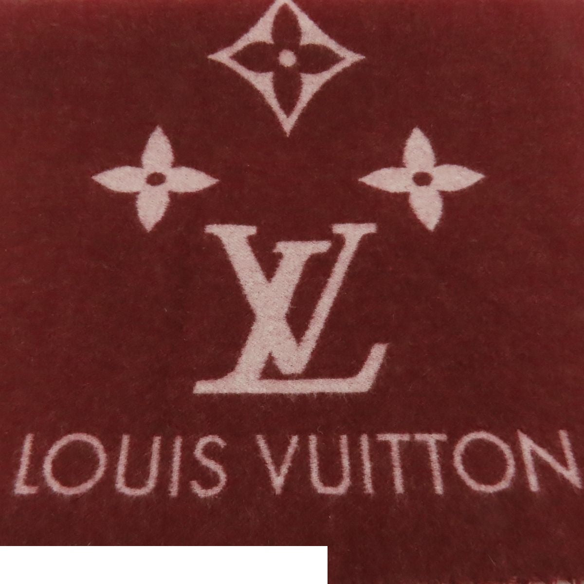 Louis Vuitton Echarpe Reykjavik Bordeaux Cashmere Logo Scarf — view 4