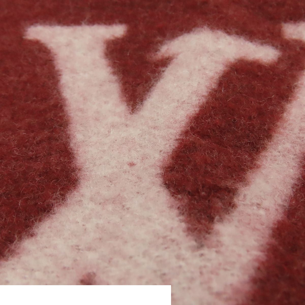 Louis Vuitton Echarpe Reykjavik Bordeaux Cashmere Logo Scarf — view 8
