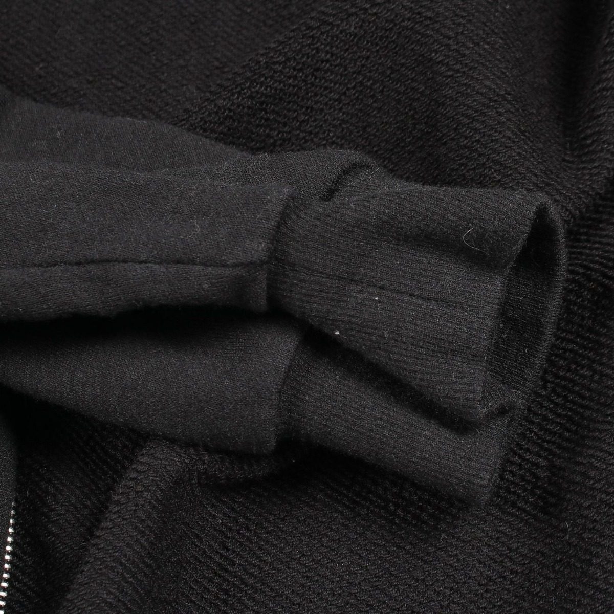 Celine Hoodie Triomphe Embroidery Black Cotton Cashmere Zip Up — view 10