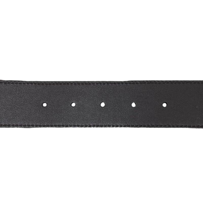 Gucci Wide Belt Double G 406831 Dj20t 1000 Calfskinleather Black Goldhardware