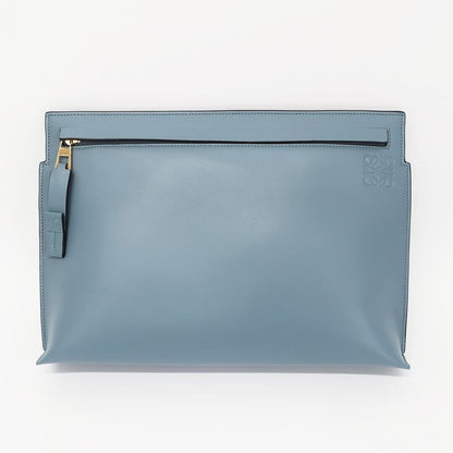 Loewe T Pouch Shoulder Bag Anagram Light Blue Light Blue Gold Hardware