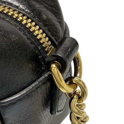 Gucci Shoulder Bag GG Marmont 447632 Beige Dark Brown And Black Chain Shoulder