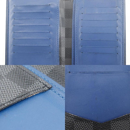 Louis Vuitton Portefeuille Blazer N63266 Damier Graphite Canvas Neptune Black