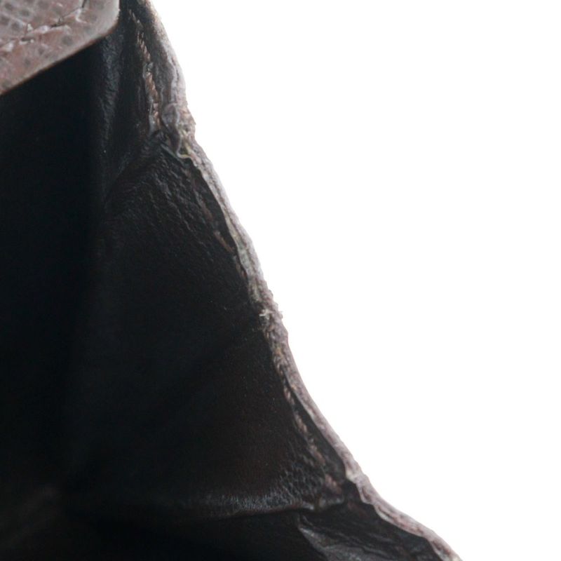 Louis Vuitton Porte Monepla N61930 Damier Canvas Brown Mi4007 Unisex Coin Case