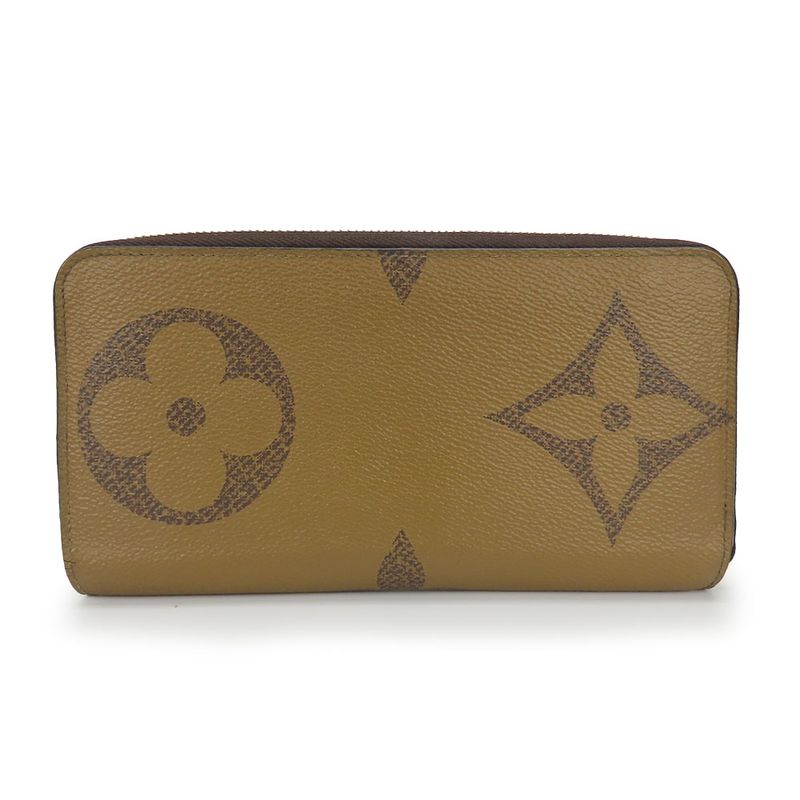 Louis Vuitton Long Wallet Zippy Wallet M69353 Monogram Reverse Brown Gold
