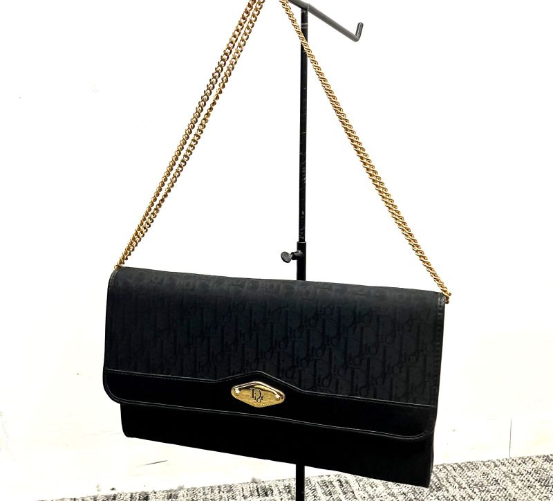 Christian DIOR Trotter Pattern Chain 2WAY Bag: Y2044