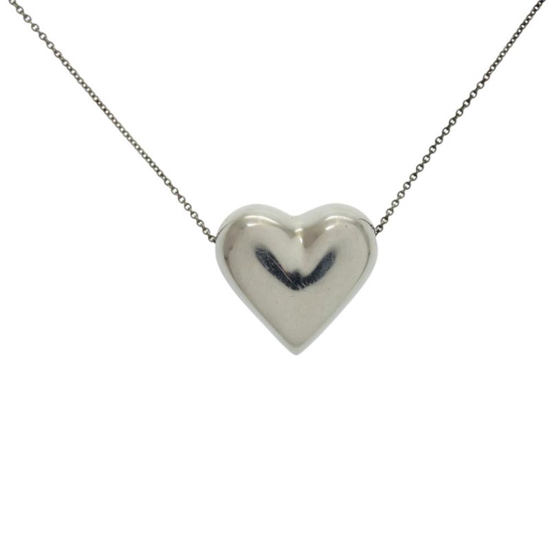 Tiffany & Co Pinching Heart 925 Silver Necklace 1858 Tiffany & Co