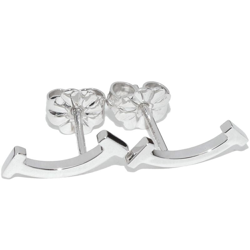Tiffany & Co Earrings 18K White Gold T-smile