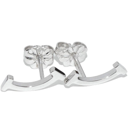 Tiffany & Co Earrings 18K White Gold T-smile