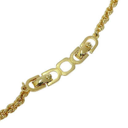 Christian Dior GP Rhinestone Flower Motif Necklace Gold 434394 Necklace