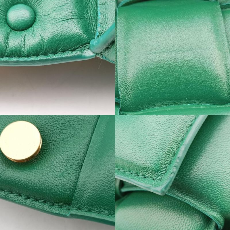 Bottega Veneta The Chain Cassette Green Lambskin B09392158t