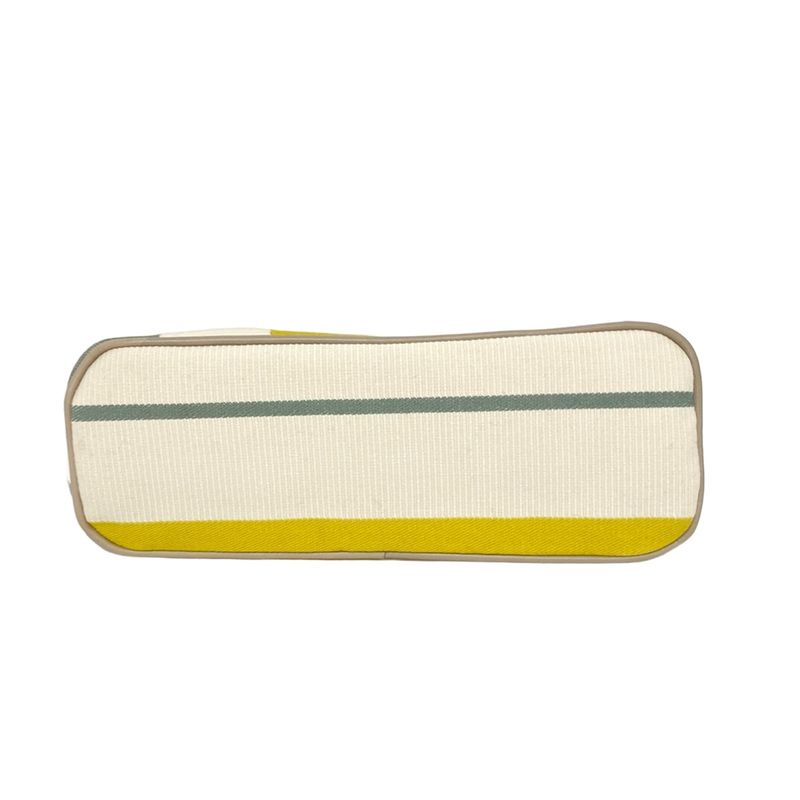 Hermes Pouch Bolide Pouch Rayures Locabaslle Mini Ivory Gray And Yellow Stripe