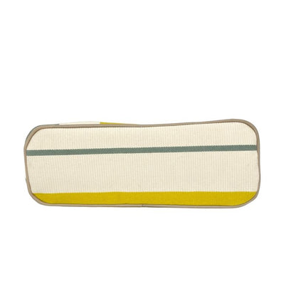 Hermes Pouch Bolide Pouch Rayures Locabaslle Mini Ivory Gray And Yellow Stripe