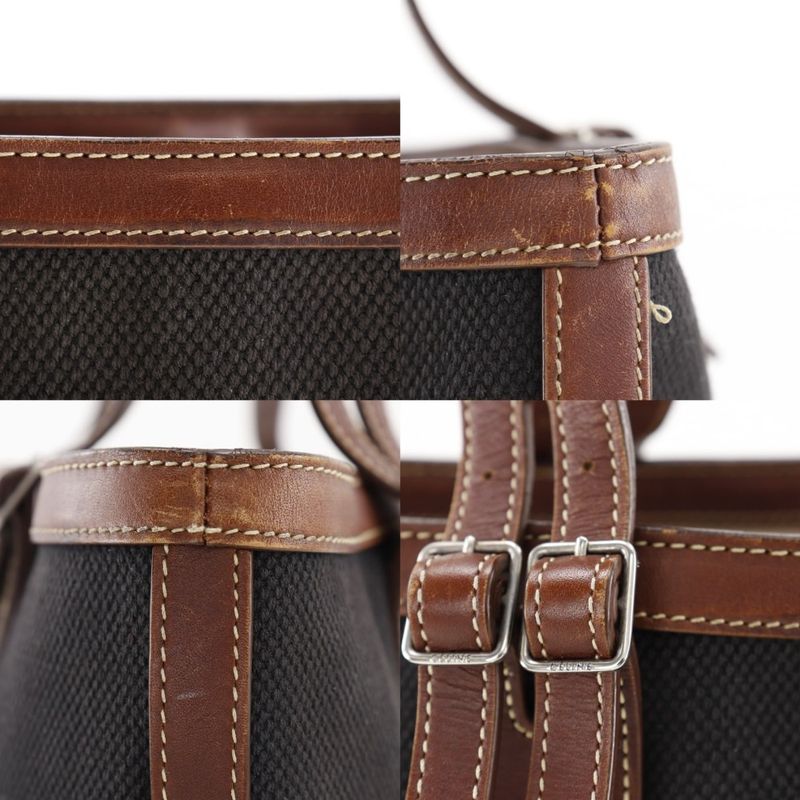 Celine Logo Canvas Black Ladies Tote Bag