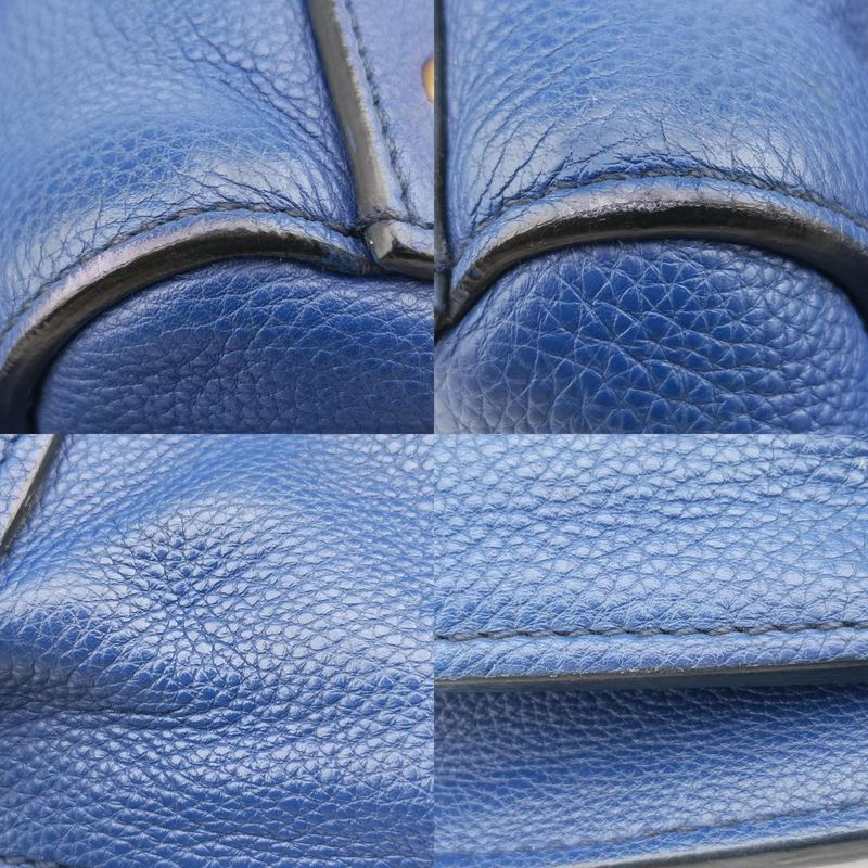 Prada Vitello Grain Blue Leather Bn2767158