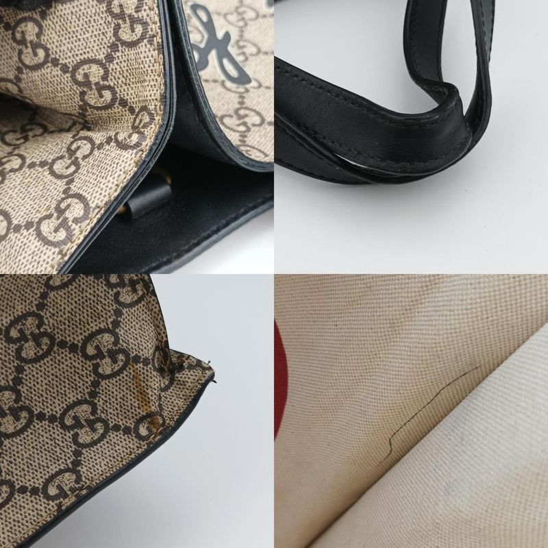 Guccigg Supreme Bee Brown And Ruched PVC Coated Canvas 450950 B024905997