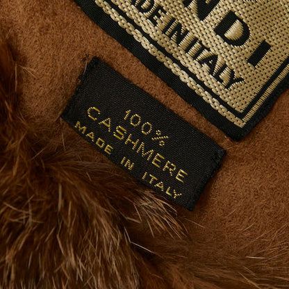Fendi Brown Cashmere Fur Women's Fendi