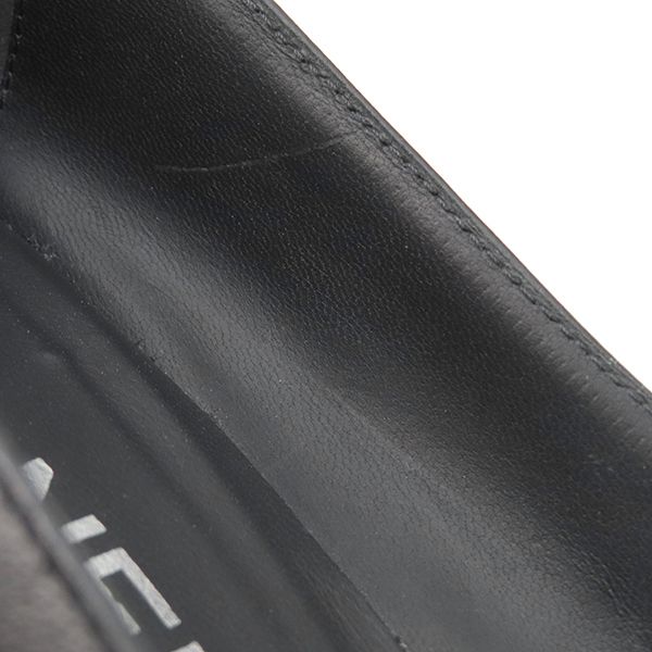 Chanel Pumps Coco Mark Matelasse Heels Leather Black 38c Black G40154 [box