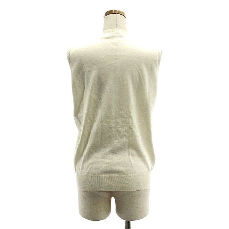 Christian DIOR - Sequin Embellished Knit Vest - 44 - Ivory - Women's