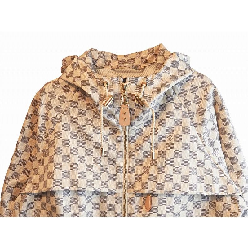Louis Vuitton Damier Azure Radimir Hooded Parka 1a8rhw Zip Up Outerwear Coat