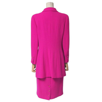 Chanel Vintage Skirt Suit Setup Long Jacket Tight Skirt Coco Mark CC Logo