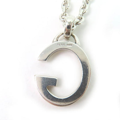 Gucci 233936 G Logo Pendant Necklace Accessory Ag925 Silver Made