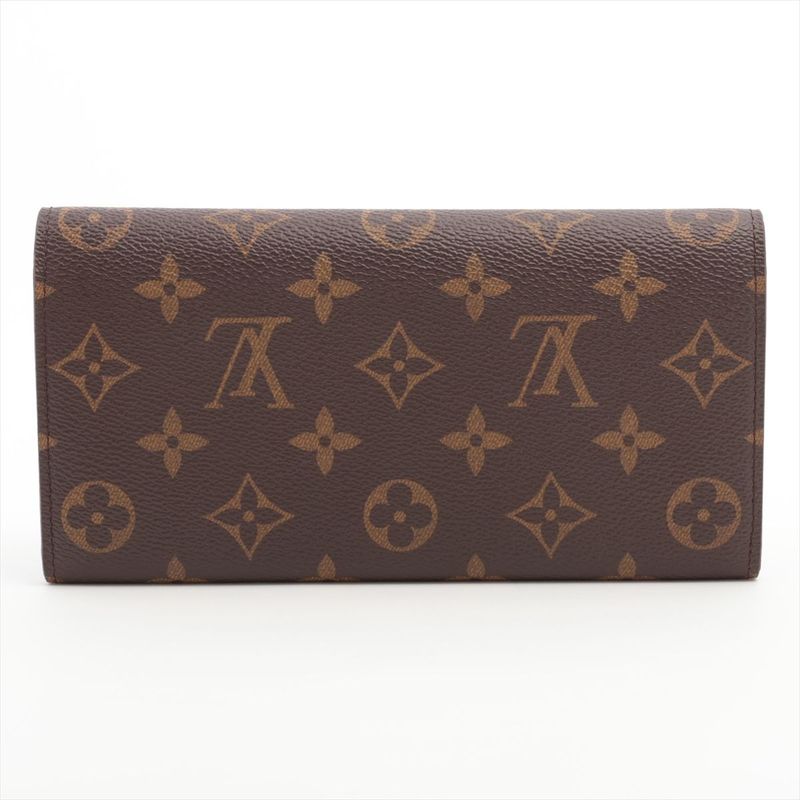 Louis Vuitton Monogram Portefeuille Emilie Zipper Long Wallet M41943 Brown ×