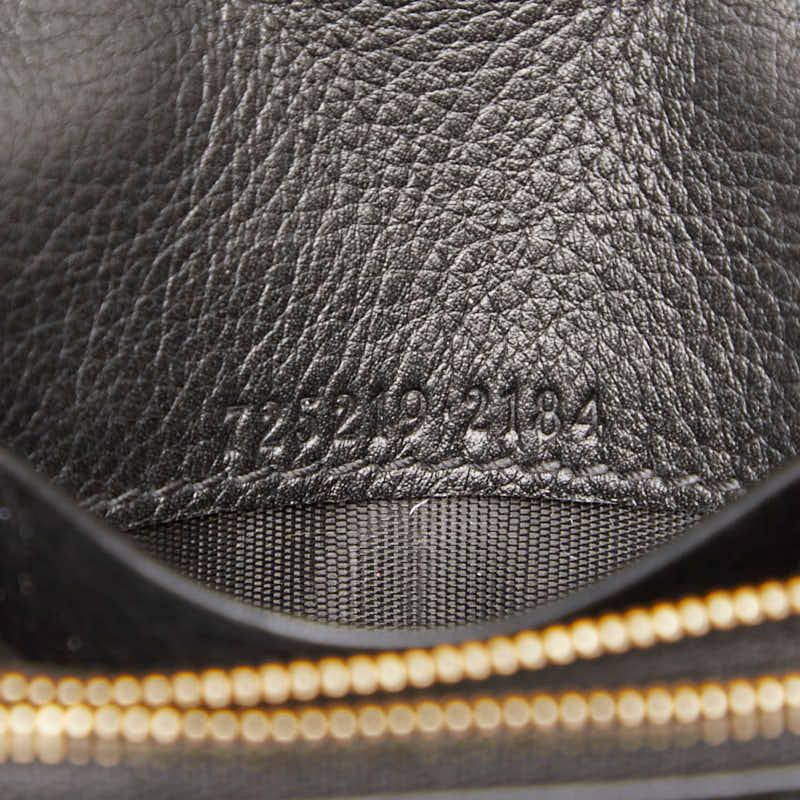 Gucci Interlocking G Blondy Medium Chain Wallet Shoulder Bag 725219 Black