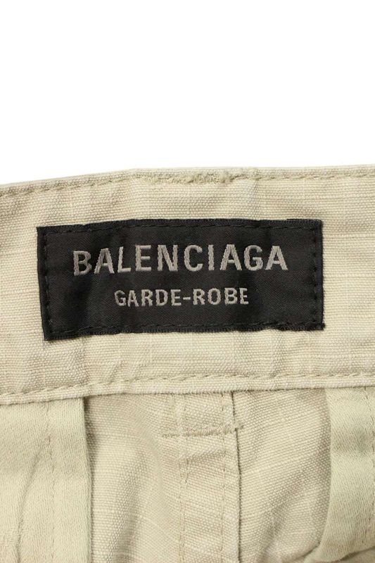 Balenciaga 773255 Tkp27 Damaged Large Cargo Long Pants Men's 50