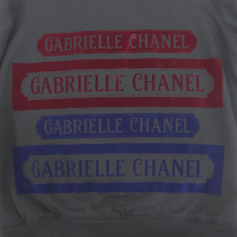 CHANEL P57408k07541 Cotton Gabrielle Coco Mark Flocked Logo Sweatshirt