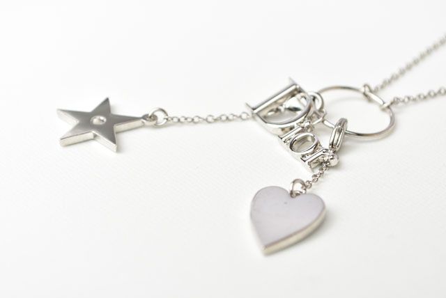 Christian Dior Necklace Vintage Logo Star Heart