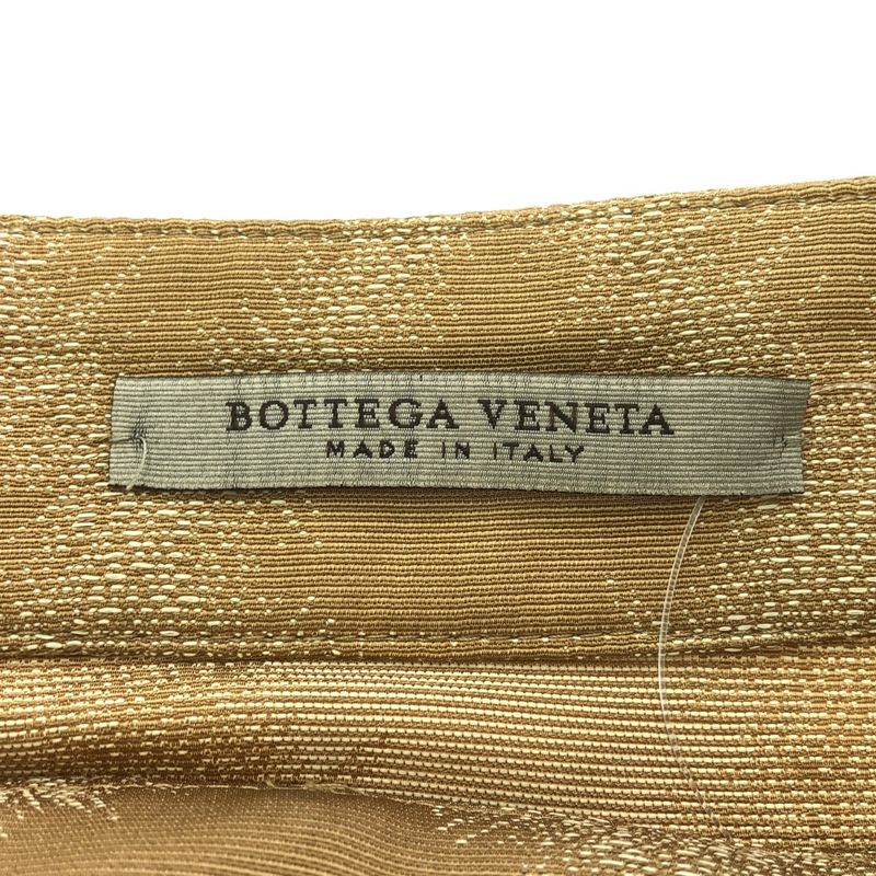 Bottega Veneta Silk Jacquard Skirt Camel Brown 42