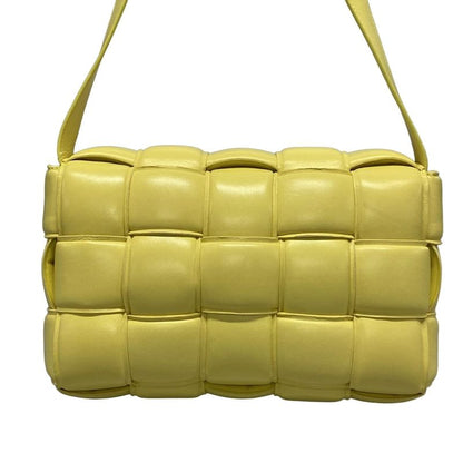 Bottega Veneta Shoulder Bag Padded Cassette Yellow Lambskin