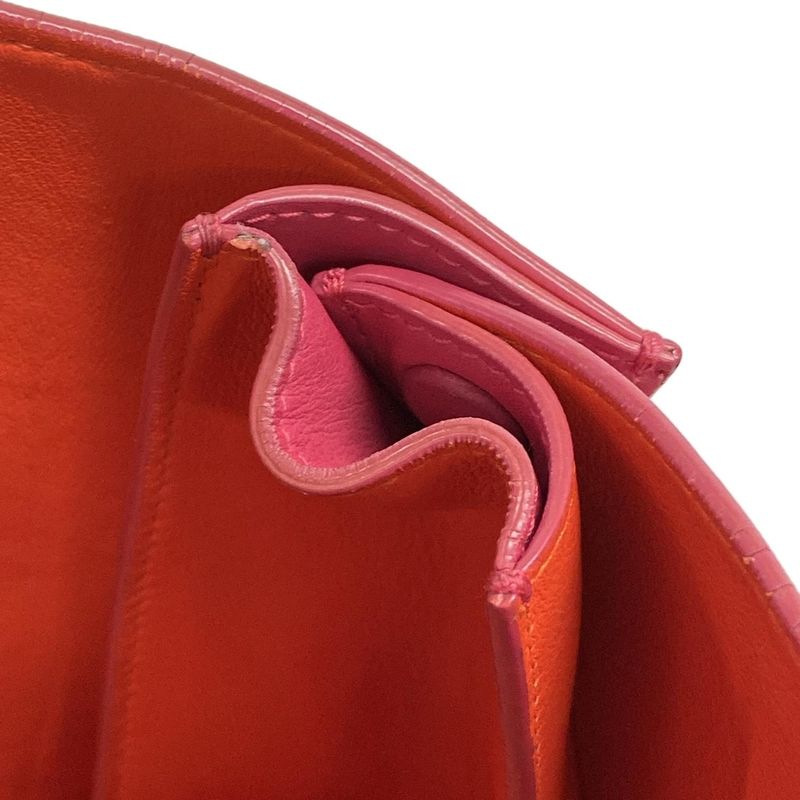 Dior/christian Dior Addict Tote Bag Pink And Orange Leather